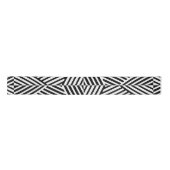 Ruban En Satin Black White Tribal Lines Africain (Devant)