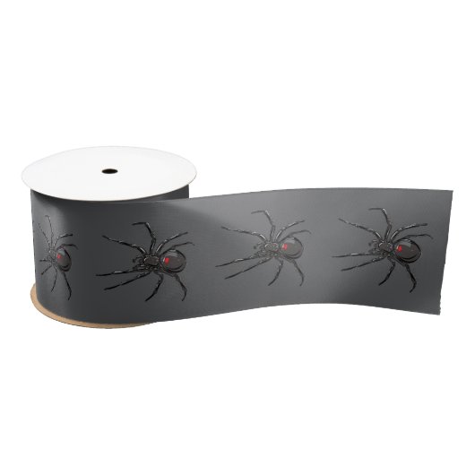 Ruban En Satin Black Widow Spider Dessin original (Bobine)
