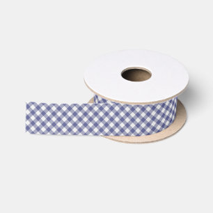 Ruban En Satin Blanc Gingham Chic Démodé Violet Bleu Foncé Violet