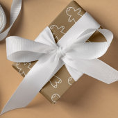 Ruban En Satin Blanc pur traditionnel