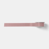 Ruban En Satin Blanc Shabby Chic Rouge Marron Gingham (Devant)