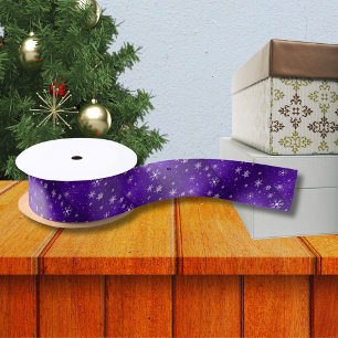 Ruban En Satin Blanche-Neige, Blue Purple Background