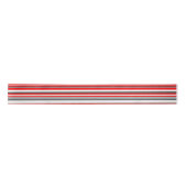 Ruban En Satin Blancs rouges et gris (Devant)