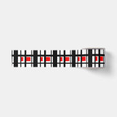 Ruban En Satin Blancs rouges et noirs (Devant)