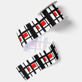 Ruban En Satin Blancs rouges et noirs (Dos)
