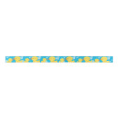 Ruban En Satin Bleu Aquarelle Caoutchouc Canard Ribbon (Devant)
