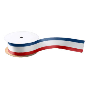 Ruban En Satin Bleu blanc rouge 1,5" au loin ruban de satin