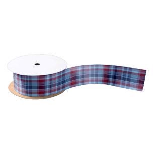 Ruban En Satin Bleu Ciel Navy Bourgogne Prépa Madras