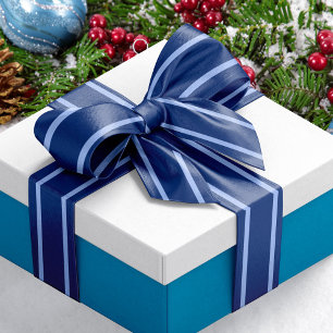 Ruban En Satin Bleu de la Marine Deux Tons