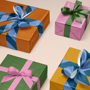 Ruban En Satin Bleu et noir Marine Large Bande