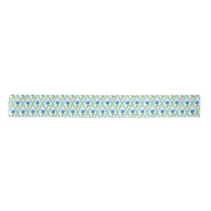 Ruban En Satin Bleu et vert grand-millénaires Hydrangea Ditsy