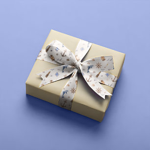 Ruban En Satin Bleu Fête des mariées côtière marine