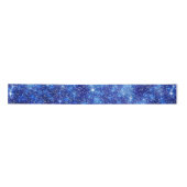 Ruban En Satin Bleu foncé Étoiles étoilées Noël  (Devant)