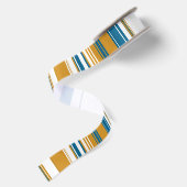 Ruban En Satin Bleu jaune et blanc (Dos)