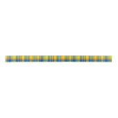 Ruban En Satin Bleu, Jaune, Rouge Plaid À damiers motif, Tartan (Devant)