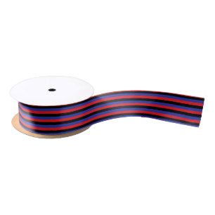 Ruban En Satin Bleu, noir et rouge