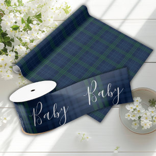 Ruban En Satin Bleu Vert Bébé Écriture Élégant Satin pour Baby Sh