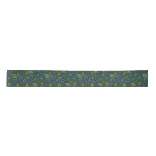 Ruban En Satin Bleus sur vert foncé (Devant)
