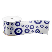 Ruban En Satin Blue Evil Eye Bonne chance & Protection Motif (Bobine)