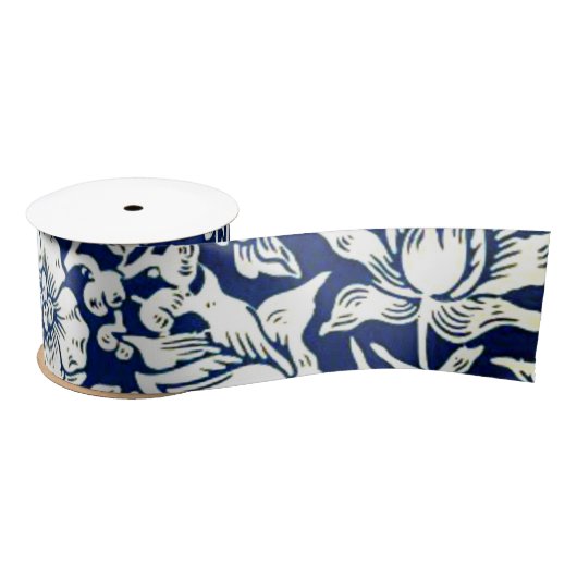 Ruban En Satin Blue Mallow par William Morris (Bobine)