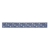 Ruban En Satin Blue Star et Snowflake Noël Motif d'hiver (Devant)