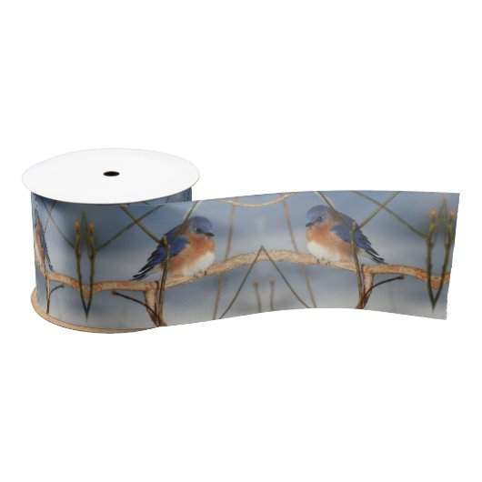 Ruban En Satin Bluebird d'hiver (Bobine)
