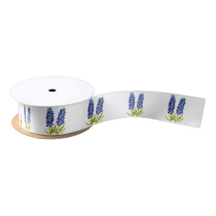 Ruban En Satin Bluebonnets Texas State Flowers Motif Aquarelle
