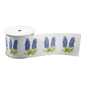 Ruban En Satin Bluebonnets Texas State Flowers Motif Aquarelle (Bobine)