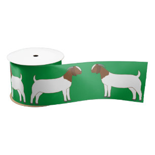Ruban En Satin Boer Chèvre Farm Green