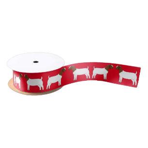 Ruban En Satin Boer Goe Farm Red