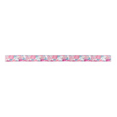 Ruban En Satin Boho Chic rose motif floral anniversaire cadeau (Devant)
