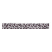 Ruban En Satin Boho Matisse Formes botaniques Motif gris noir (Devant)