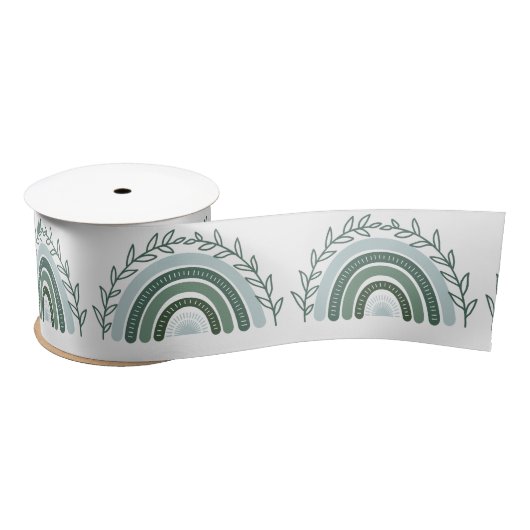 Ruban En Satin Boho Rainbow Satin Ruban, Vert Sage (Bobine)