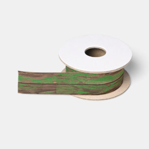 Ruban En Satin Bois peint vert rustique du sud-ouest