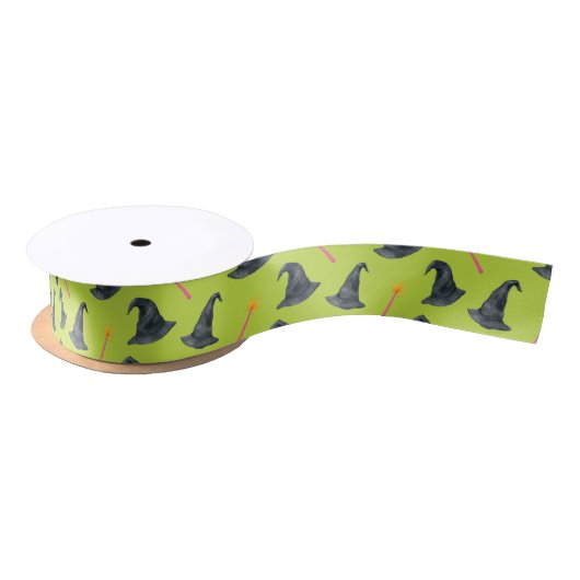 Ruban En Satin Bon rose et vert Witchy Satin Ribbon (Bobine)
