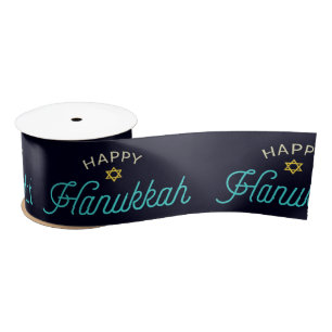 Ruban En Satin Bon ruban Hanoukka Satin