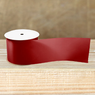 Ruban En Satin Bonbons foncés Pomme rouge couleur solide