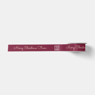 Ruban En Satin Bordeaux Crème Élégant Mignon Noël Personnalisé