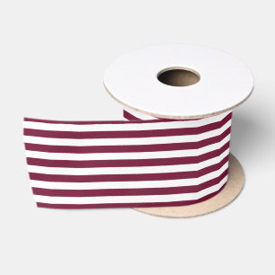 Ruban En Satin Bordeaux élégant rayé de Noël Bordeaux