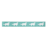 Ruban En Satin Bordure Collie Chien Chien Chien Puppy (Devant)