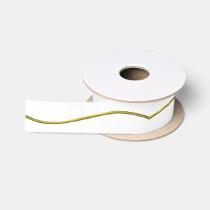 Ruban En Satin Bordure d'or - Ligne d'onde II + votre couleur de
