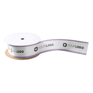 Ruban En Satin Bordure violet logo personnalisé entreprise cadea