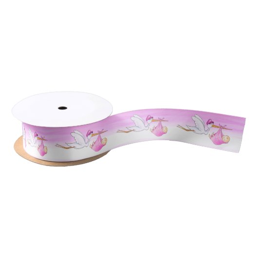 Ruban En Satin Bouclier aquarelle art bébé douche (Bobine)