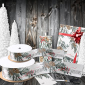 Ruban En Satin Boughs Cones Joyeux Noël