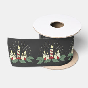 Ruban En Satin Bougies de Noël