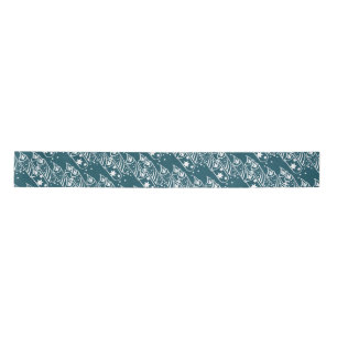 Ruban En Satin Bougies de Noël bleues et blanches