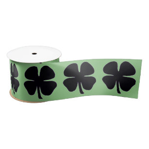 Ruban En Satin Boule de ruban vert Clover noir