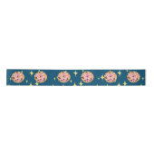 Ruban En Satin Boule Disco Moderne Bleu (Devant)
