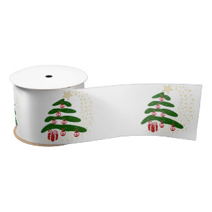 Ruban En Satin Boules de Noël sur un pin, Cadeaux