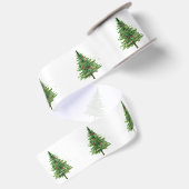 Ruban En Satin Boules de Noël sur un pin vert (Dos)